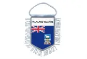 Mini banner flag pennant window mirror cars country banner falkland islands