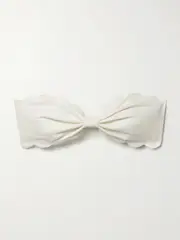 [Marysia] Marysia - Antibes Recycled-seersucker Bikini Top - Off-white - small small Off-white