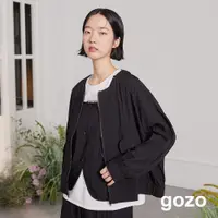 在飛比找蝦皮商城優惠-【gozo】柔軟不對稱口袋工裝夾克(黑色/卡其_F) | 女