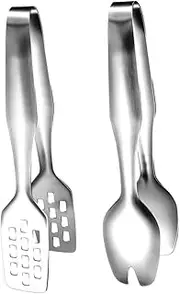 Stainless Steel BBQ Tong Set Comfort Grip Heatproof for Steak Buffet BBQ Kitchen Outdoor Use