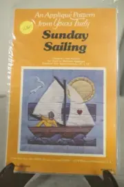 NEW 1979 Yours Truly Machine Applique Pattern "Sunday Sailing" #3027 USA Made