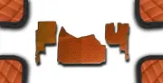 ORANGE ECO LEATHER FLOOR MAT ENGIN COVER FOR RHD TRUCK RENAULT GAMA T 420 MANUAL