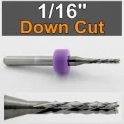 1/16" Down Cut Router - Diamond Pattern Flutes - Solid Carbide CNC R179