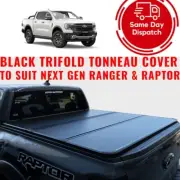 HARD TRI FOLD TONNEAU COVER LED to Suit Next Gen Ford Ranger RAPTOR V6 4X4 UTE