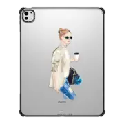iPad Pro 13-inch (M4) iPad Impact Case Lady Drinking Coffee