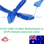 USB 3.0 Motherboard 19 Pin male to 20 Pin female extension cable adapter