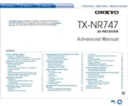 Onkyo TX-NR747 AV Receiver Manual Instructions User Guide Reprint