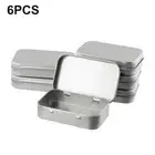 Metal Box Container Convenient Empty For Lip Gloss Herbs Storing Hinged Lid