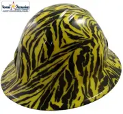 Tiger Yellow Hydro Dipped Full Brim Hard Hat