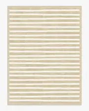275' x 365' | Machine Washable Runner Rug | Kid & Pet Friendly | Indoor Rug | Elin Stripe Latte Cream Flatwoven Rug by goop | Ruggable