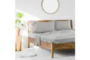 Ardor King Single Bed Fitted Sheet Set w Pillowcase 1000TC Cotton Rich Silver