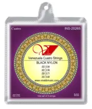 Vivaldi Hight Quality Venezuela Cuatro Strings Black Nylon