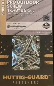 5 Pounds Huttig-Guard 1 5/8" x 8 Pro Outdoor Decking Screws w/T-20 Star Drive