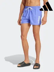 adidas Blue Essentials Logo CLX Shorts (E37009) | $76