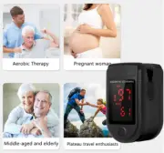 Finger Pulse Oximeter Blood Oxygen Saturation Monitor Heart Rate Meter Measure