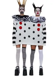[Trickz N' Treatz] Clown Trouble Knit Sweater Set - Black/White