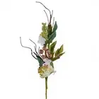 Set of 4 Artificial Hydrangea and Rosehip 29" Floral Stems