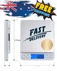Small Digital Scale 3kg/0.1g Kitchen Scale Food Scale with Blue Backlit LCD