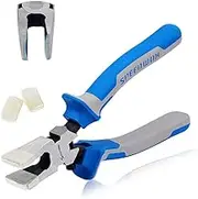 SPEEDWOX Glass Running Pliers with Rubber Tips for Glass Cutting 8 Inches Key Fob Pliers with Curved Jaws Heavy Duty for Stained Glass Work Durable Mosaics Breaking Tool