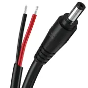 DC Power Pigtail Cable,16Awg DC Barrel Plug Connector 2.1Mm X 5.5Mm DC Male Plug