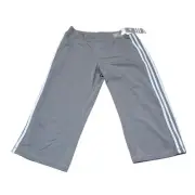 NWT Adidas Rebound Capri Leggings Climalite Women Size Medium Grey / Blue
