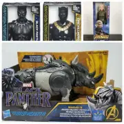 Marvel Black Widow, Black Panther, Rhino Guard & Erik Killmonger Action Figures