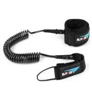 10 ft Surf Board Leash, 7mm Thick Urethane Coiled Paddle Board Leash. Coiled