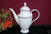 Lenox Timeless Coffeepot NEW with tags $320 USA white color platinum rim