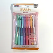 Zebra Sarasa Clip Milk Color 0.5mm Fine Point Assorted Color Gel Ink Pens 8 Ct