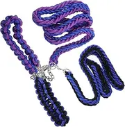 Multi-Function Dog Tie Out Leash 2 Pack Nylon Dog Chain 8-ply Rope Blue Purple for Camping