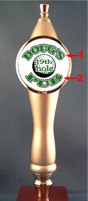 Custom Golf Beer Tap Handle knob tapper for Kegerator or Faucet
