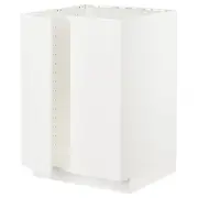 METOD base cabinet for sink + 2 doors, white/Veddinge white, 60x60x80 cm