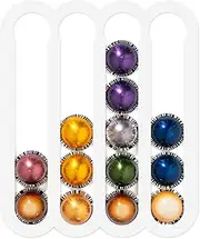 Demi's Home Adhesive Coffee Pod Holder for Nespresso Vertuo Capsules (Measure Before Purchase) - Suitable to be Mounted Inside/Under the Cabinet or on the Wall (White)