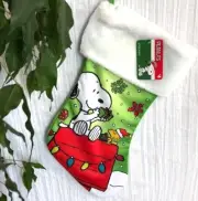 SNOOPY PEANUTS Christmas Stocking NWT