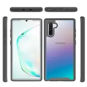For Samsung Note 10 Shockproof Heavy Duty Bumper Case CLEAR/BLACK