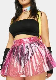 Plus Chasing Starlight Vinyl Skirt