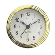 Clock Insert 78mm Gold Trim for Craft Projects Replacement Snooze Clock Head