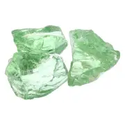 Fire Glass for Fire Pit, 0.9 Pounds Tempered Glass Rocks, 5-8cm, Light Green