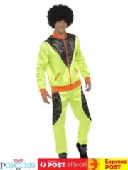 Mens Retro Neon 80's Height Fashion Scouser Tracksuit Shell Suit Costume