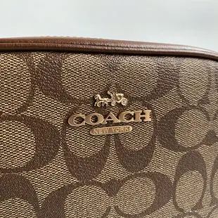 美國百分百【全新真品】COACH 肩背包 斜背包 流行 手袋女包 小包 皮包 C9926 白色/卡其印花 CD20