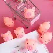 New Cute Mini Pink Pig Squeeze Squeaky Sound Soft Rubber pack of 10