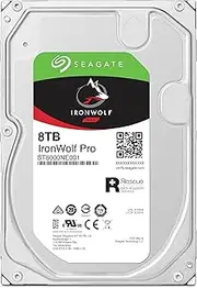 Seagate IronWolf Pro ST8000NE001 8TB Internal 3.5" SATA 6Gb/s 7200rpm - 256MB - with 2 Years Rescue Data Recovery Service Plan