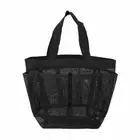 Portable Mesh Shower Bathroom Basket Bag Quick Dry Breathable Caddy Tote Black