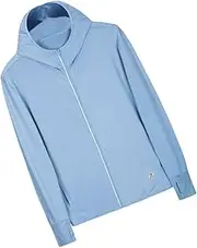 [NAMOARLY] Long Sleeve Sun Protection Clothing Women Hoodies with Zipper Hooded Sun Shirts for Men Sun-Proof Clothing Coats for Men Mens Sun Protection Clothes% Polyester Fiber Blue