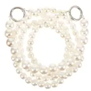 Pearl Chain Handbag Strap Replacement Pearl Purse Strap Wallet Double Layer