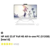 Hp aio silver 23.8 desktop 512 g