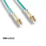Kentek 25 Meter OM4 50/125 Aqua Fiber Optic Cable LC/LC Multi-Mode Duplex 10Gb