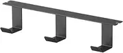 Yamazaki Industries 5854 Under Desk Hooks, 3 Hooks, Black, Approx. W 10.8 x D 2.4 x H 2.2 inches (27.5 x 6 x 5.5 cm), Tower, Bag, Storage, Accessory Storage, Fixed Wood Screws