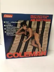 Vintage 1980s Coleman Air Mattress Sexy Lady Photo on Box Double Box Type Unused