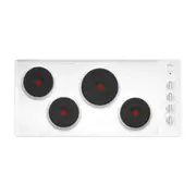 Chef 90cm Electric Solid Cooktop - White